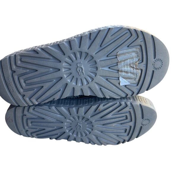 UGG Womens Fluff Yeah Slide Sandals Size 9 Sheepskin & Wool Gray - Picture 10 of 12